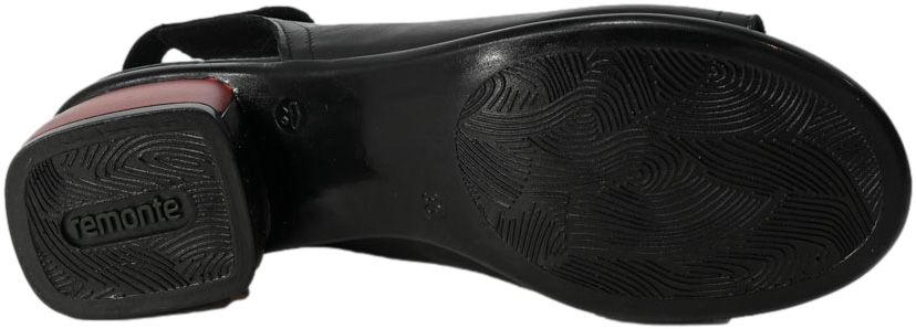 Sandały Remonte R8770-01Black Czarne Skóra Naturalna