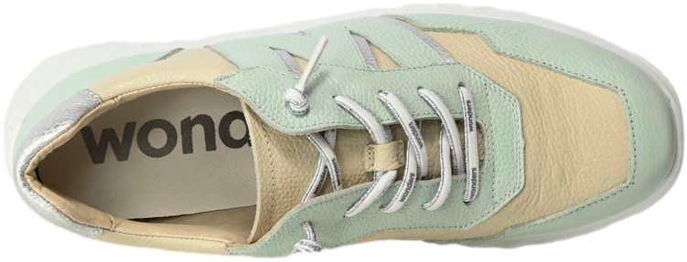 Sneakersy Wonders E-6741 Wild Cream Plata Skóra Naturalna