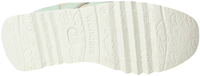 Sneakersy Wonders E-6741 Wild Cream Plata Skóra Naturalna