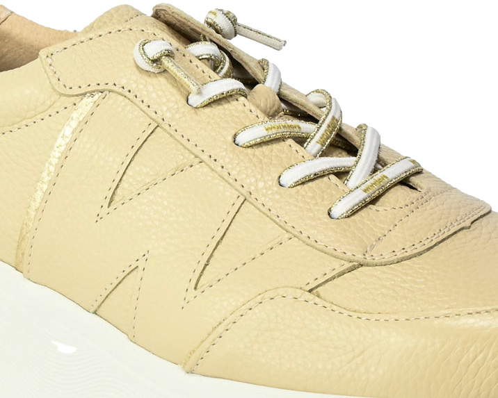 Sneakersy Wonders A-3601 Max Platino OFF Skóra Naturalna