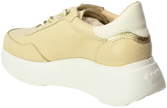 Sneakersy Wonders A-3601 Max Platino OFF Skóra Naturalna