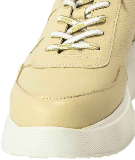 Sneakersy Wonders A-3601 Max Platino OFF Skóra Naturalna