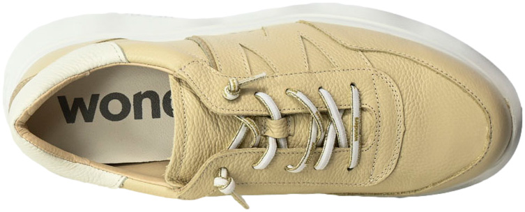 Sneakersy Wonders A-3601 Max Platino OFF Skóra Naturalna