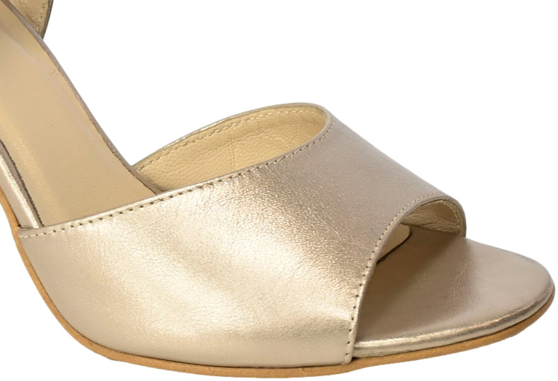 Sandały Kati 3092 B308 Metal Beż Skóra Naturalna TN