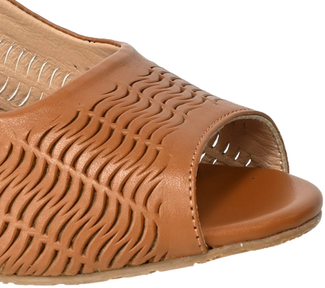 Sandały Boccato 0030-7007-302 52 Tan Leather Skóra Naturalna TN