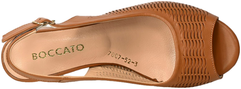 Sandały Boccato 0030-7007-302 52 Tan Leather Skóra Naturalna TN