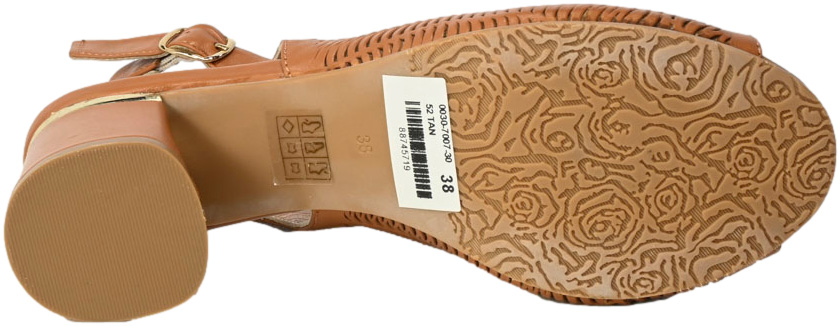 Sandały Boccato 0030-7007-302 52 Tan Leather Skóra Naturalna TN