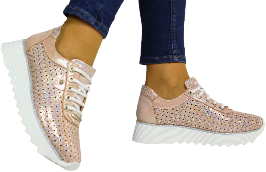 Sneakersy Verano 125.06 37-32 T Różowe Skóra Naturalna
