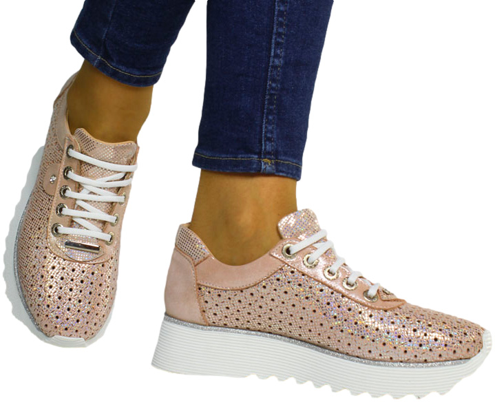 Sneakersy Verano 125.06 37-32 T Różowe Skóra Naturalna