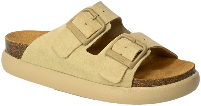 Klapki Medyczne Scholl F31134 Beige Komfortowe anatomiczna wkładka