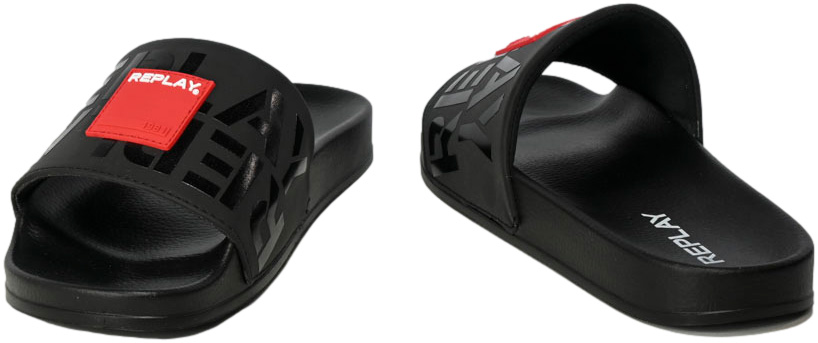 Klapki Replay GMF1A-C0047S Black Czarne