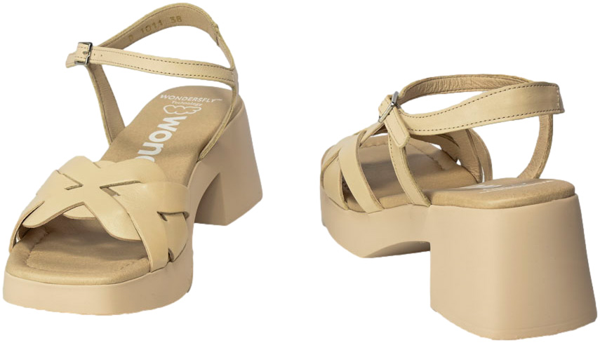 Sandały Wonders D-1011 Iseo Natural Skóra Naturalna