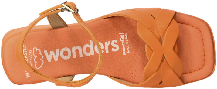 Sandały Wonders D-1011 Iseo Apricot Skóra Naturalna
