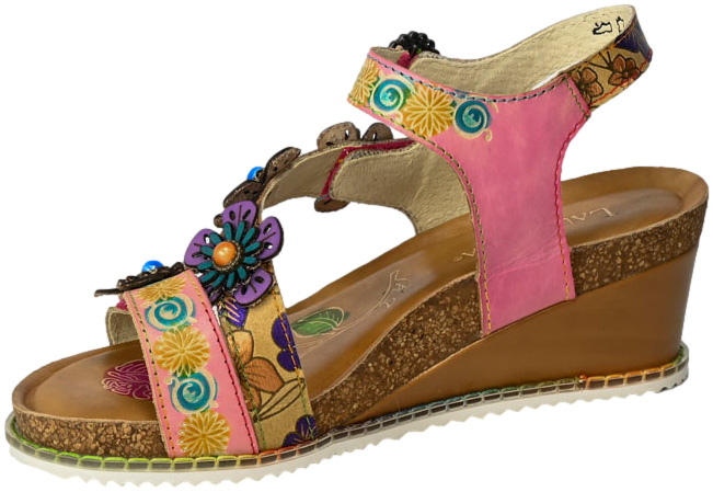 Sandały Laura Vita Benito 524 SD132 Beige Skóra Naturalna