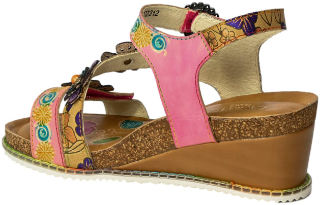 Sandały Laura Vita Benito 524 SD132 Beige Skóra Naturalna