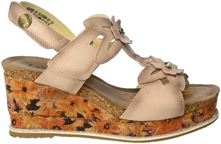 Sandały Laura Vita Hacdeo SL14598 Beige Skóra Naturalna