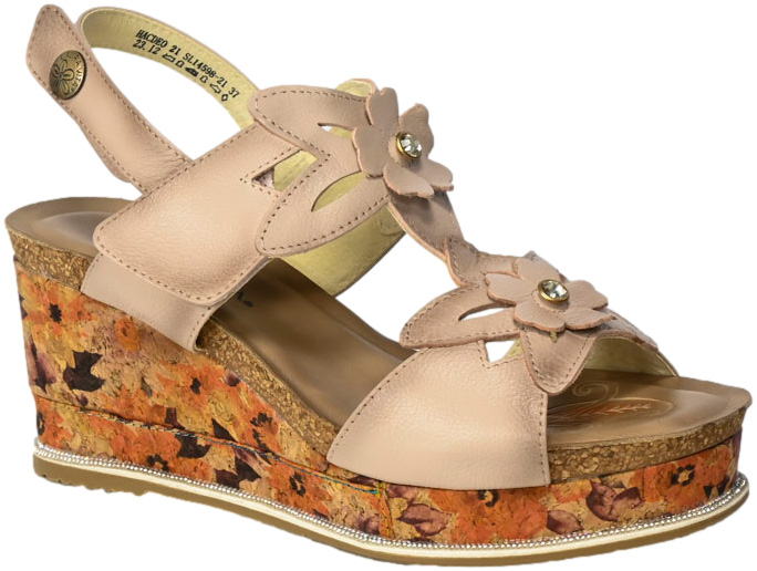 Sandały Laura Vita Hacdeo SL14598 Beige Skóra Naturalna
