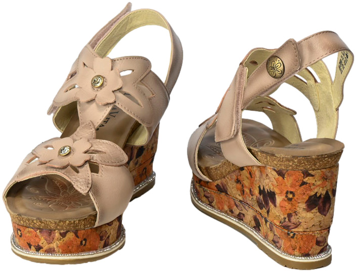 Sandały Laura Vita Hacdeo SL14598 Beige Skóra Naturalna