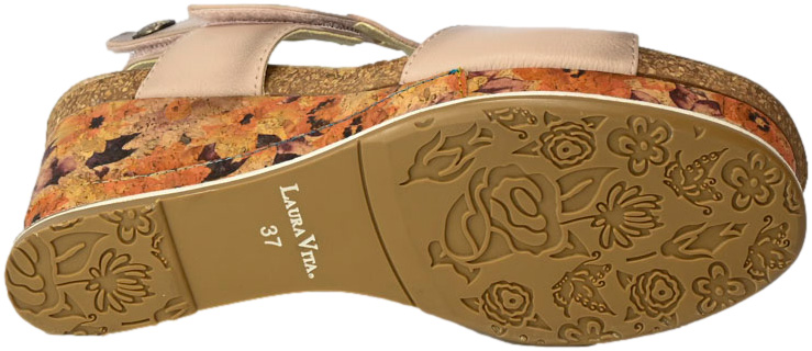 Sandały Laura Vita Hacdeo SL14598 Beige Skóra Naturalna