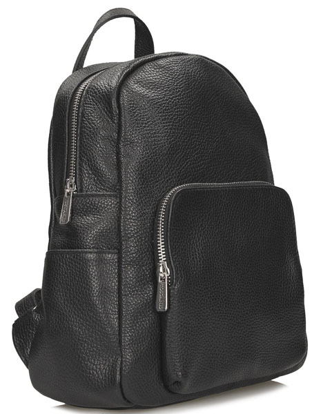 Plecak Toscanio F167 Czarne Skóra Naturalna