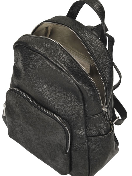 Plecak Toscanio F167 Czarne Skóra Naturalna