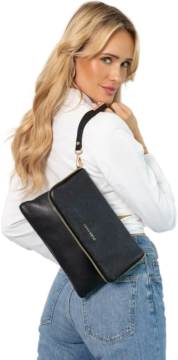 Torebka Toscanio F55 Krem D37 Skóra Naturalna