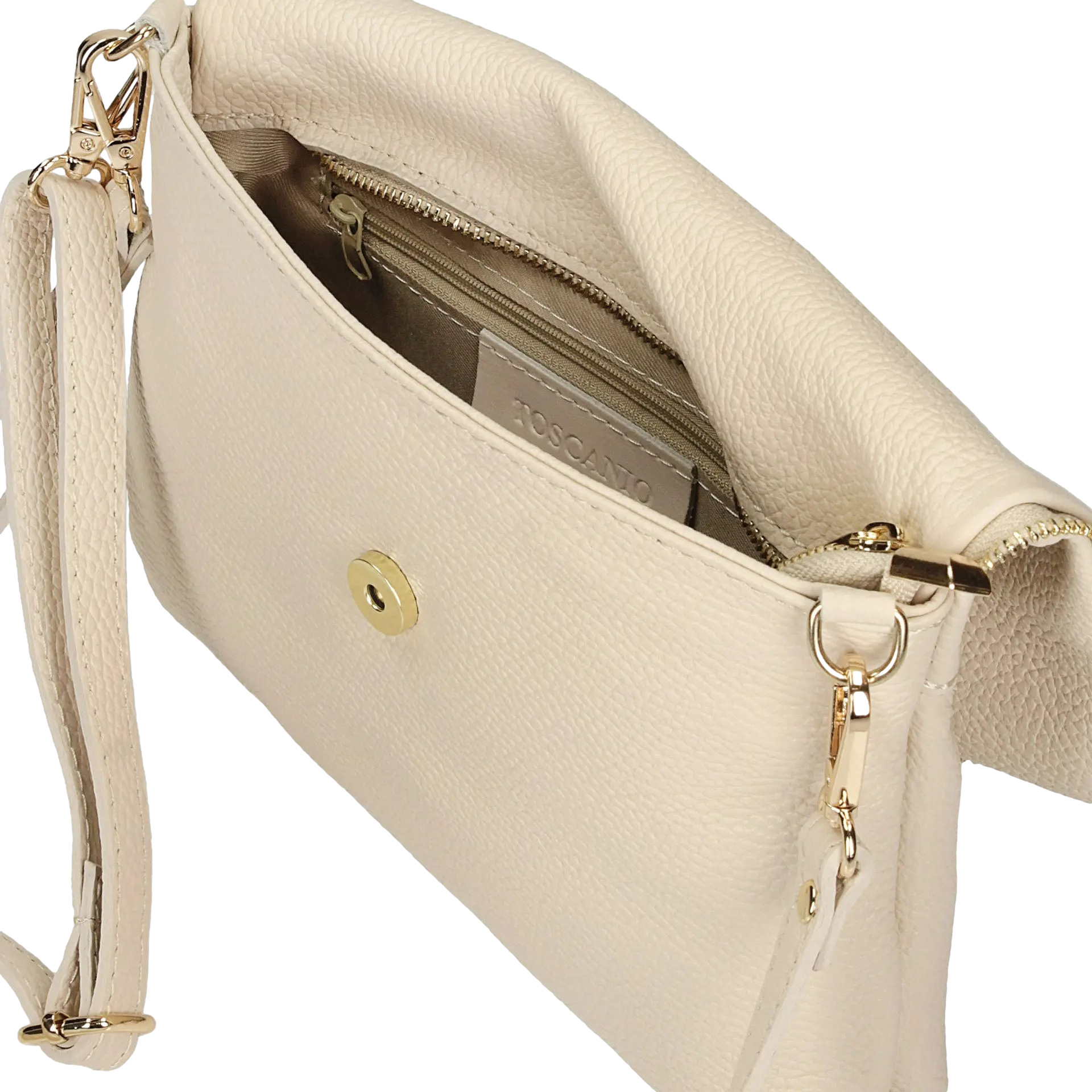 Torebka Toscanio F55 Krem D37 Skóra Naturalna