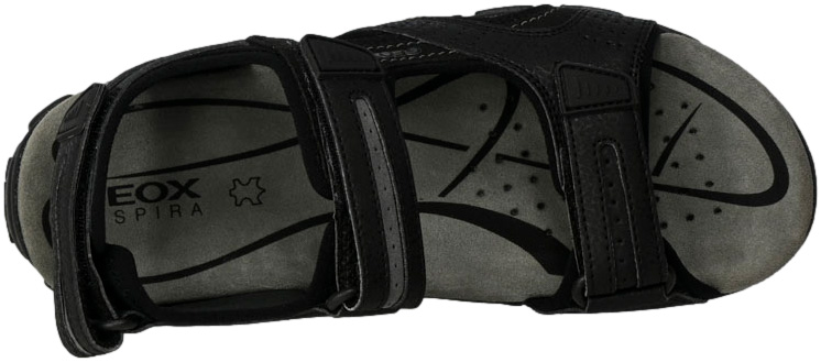 Sandały Geox U8224D 050AU C9310 Black Stone System wkładki Respira