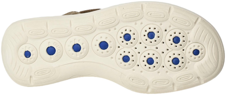 Sandały Geox D25ADA 032CF C5258 Sand LT.Gold System Spherica Skóra Naturalna