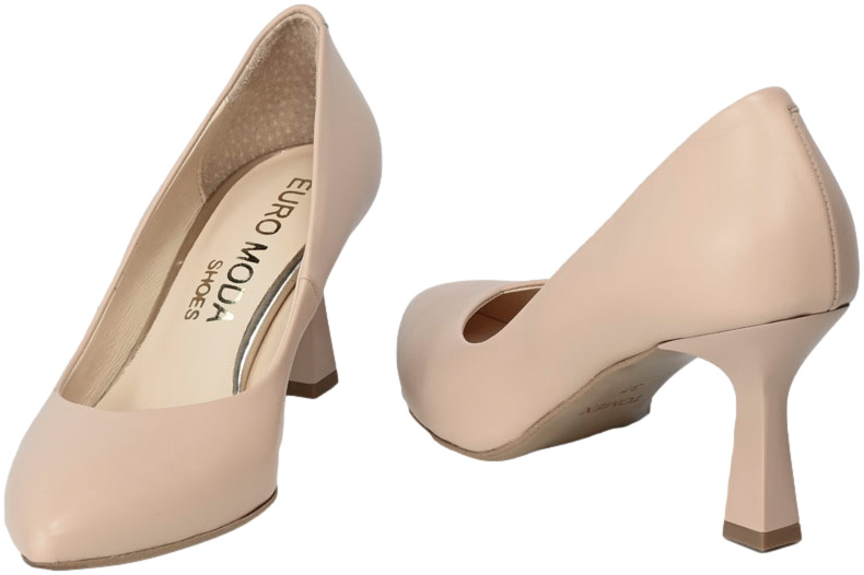 Czółenka Euromoda Shoes TMX1703 Beż Skóra Naturalna