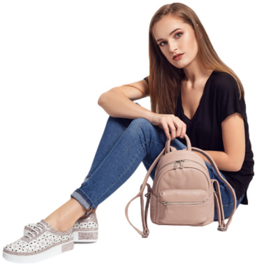 Torebka Toscanio A114 Biały Plecak Skóra