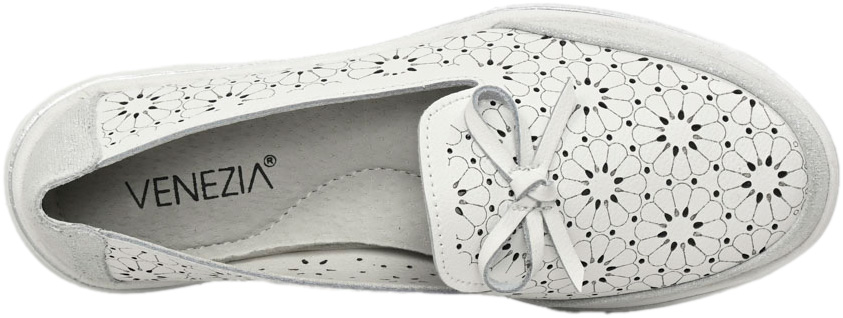 Półbuty Venezia 2144-1 White Białe Skóra Naturalna