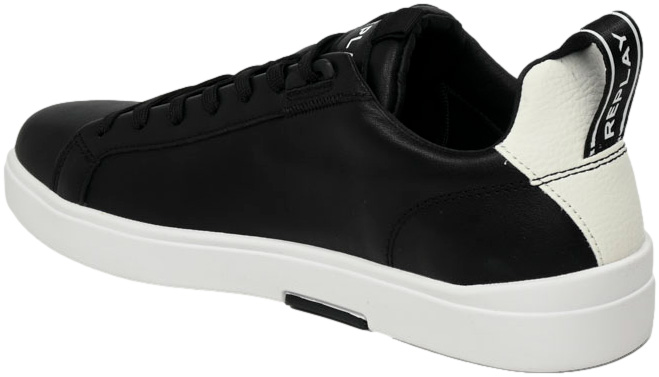 Sneakersy Replay GWZ3P-C0021L-008  Black Czarne Skóra Naturalna