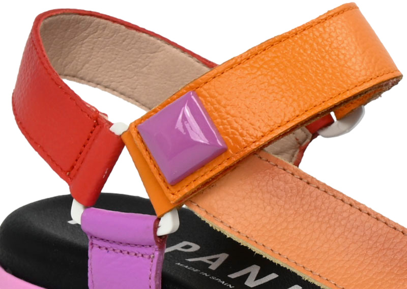 Sandały Hispanitas CHV243311 Cervo-V24 Scarlet Peach Skóra Naturalna