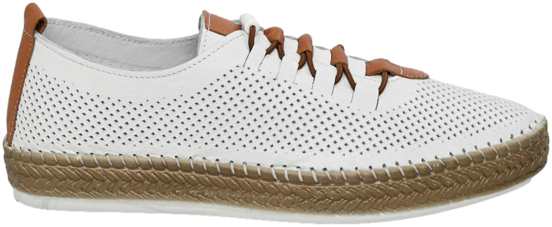 Espadryle Vecarro 1822 White Skóra Naturalna