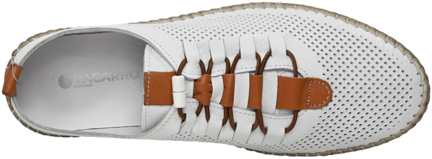 Espadryle Vecarro 1822 White Skóra Naturalna