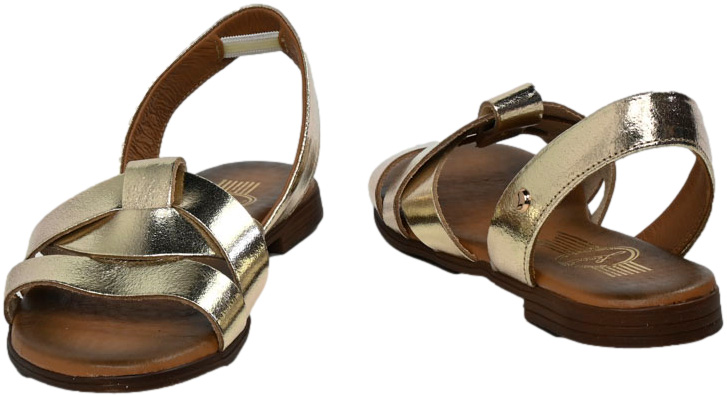 Sandały Stylowe Lemar 40185 Bf.Złoto Skóra Naturalna