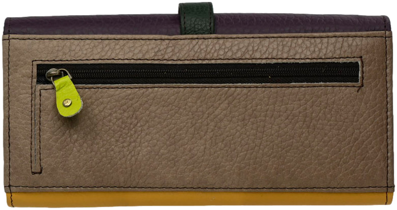 Portfel stylowy Olivka 100038G-2443 Multi Skóra Naturalna