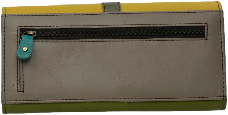 Portfel wykonany ręcznie Olivka 100038G-2450 Multi Skóra Naturalna