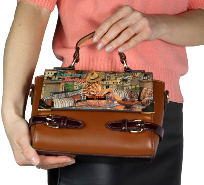 Torebka mała elegancka Nicole Lee USA 16955B Brown 