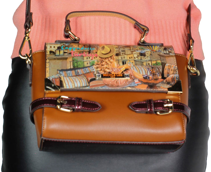 Torebka mała elegancka Nicole Lee USA 16955B Brown 