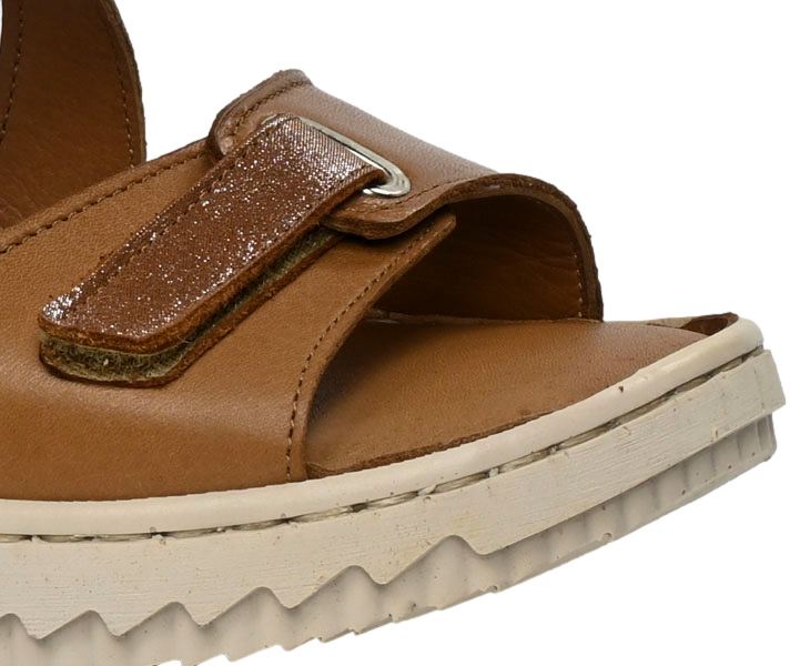 Sandały wygodne Vacarro 0162-57 Tan Sole 500 Skóra Naturalna