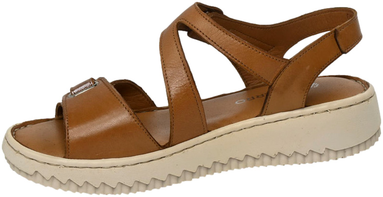 Sandały wygodne Vacarro 0162-57 Tan Sole 500 Skóra Naturalna