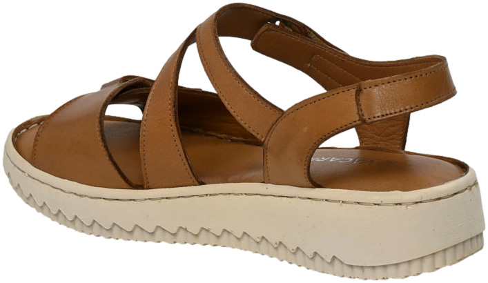 Sandały wygodne Vacarro 0162-57 Tan Sole 500 Skóra Naturalna