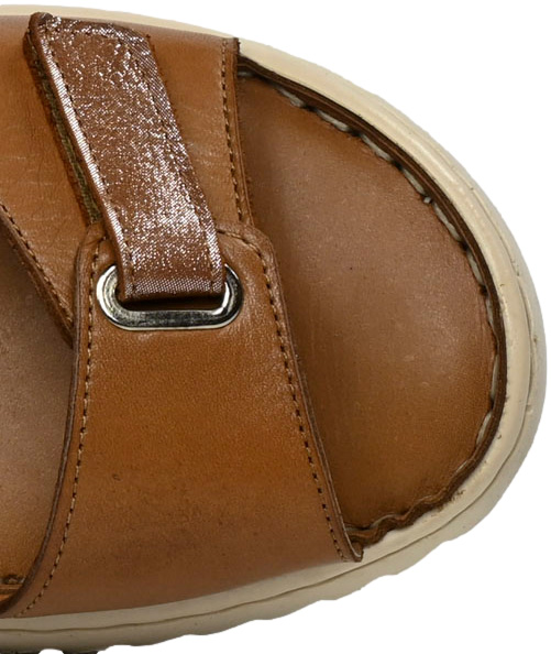 Sandały wygodne Vacarro 0162-57 Tan Sole 500 Skóra Naturalna