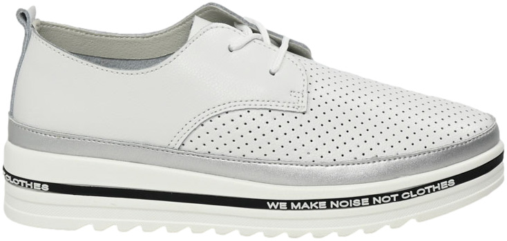 Sneakersy Sokolski OC W24-54 Biały Srebrny Skóra Naturalna