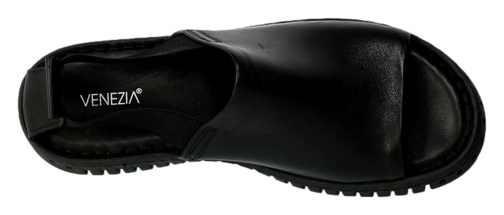 Sandały Venezia 4154302 Savana Nero Czarne Skórzane TN