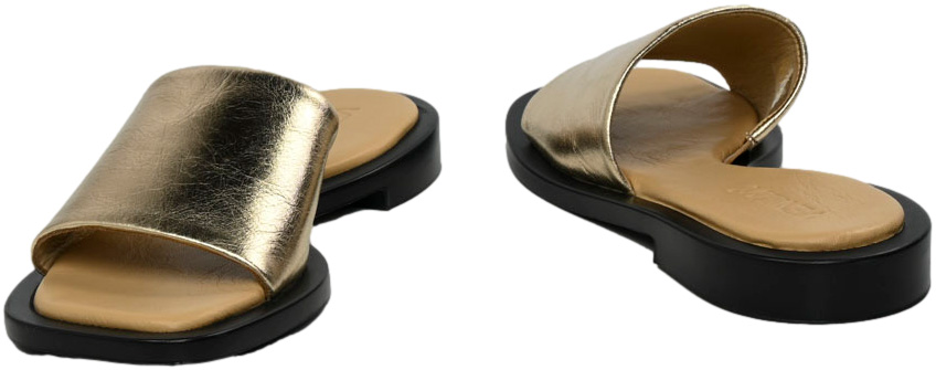Klapki stylowe Venezia 9808-820 Gold Złote Skóra Naturalna