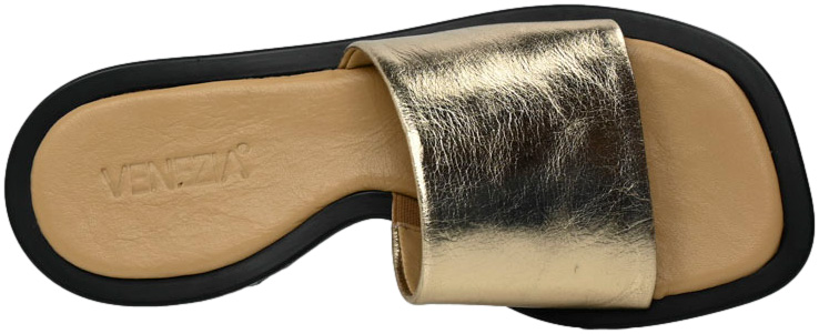 Klapki stylowe Venezia 9808-820 Gold Złote Skóra Naturalna