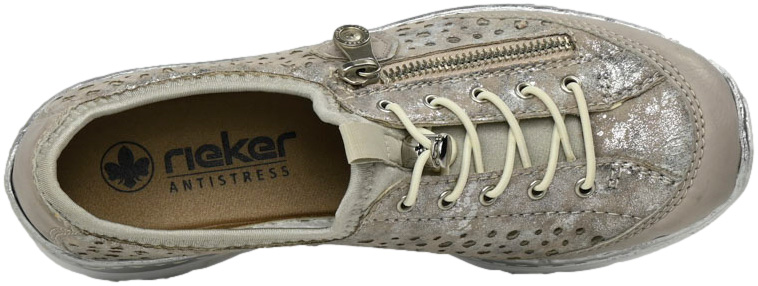Sneakersy Wygodne Rieker L32P6-90 Metalic